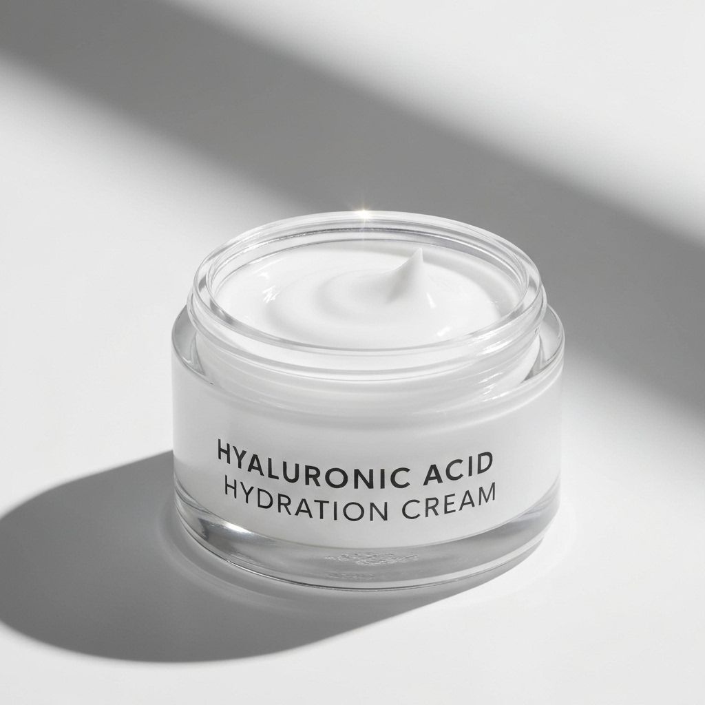 Hydrating facial cream with hyaluronic acid